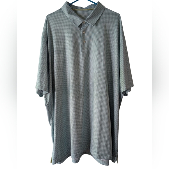 Maelreg Performance Men's Green Patterned Polo Shirt 4XL - Picture 1 of 4